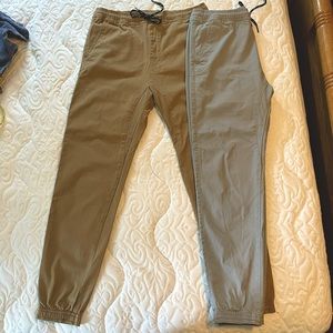 Men’s chino joggers - size large (2 pairs)